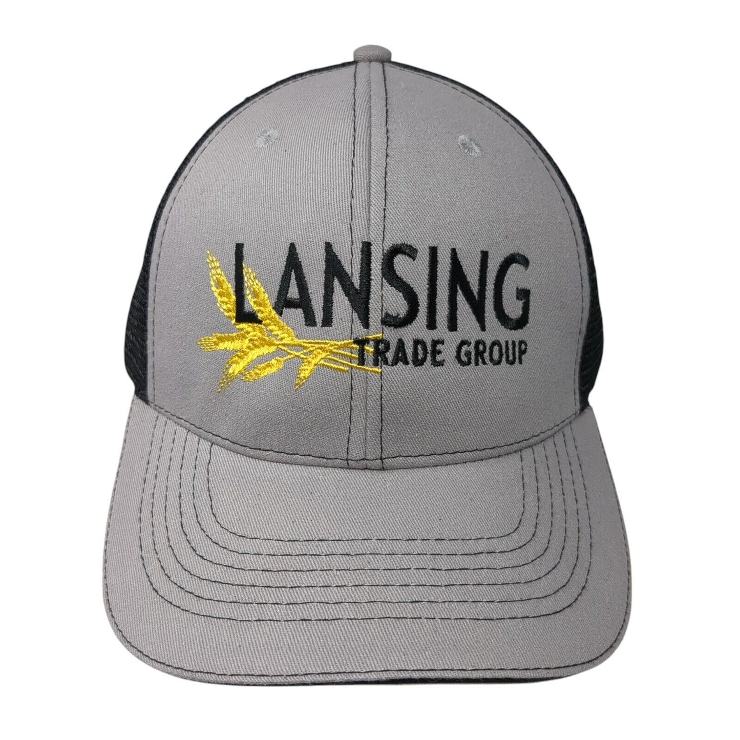 Lansing Trade Group Idaho Strapback Trucker Hat Gray OS Adjustable Mesh Back