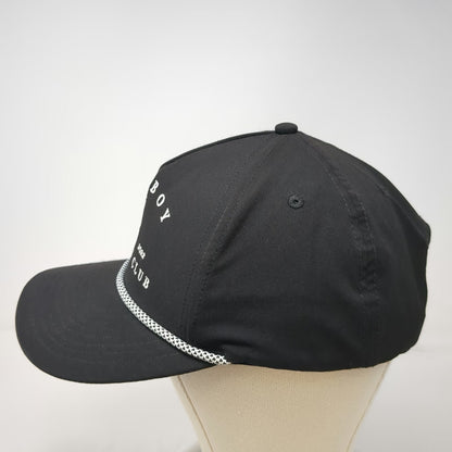 Cowboy Country Club 5 Panel Black Hat One Size Braided Rope Snapback Golf Cap