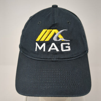 MAG Strapback Hat Blue One Size Adjustable Embroidered Port & Company