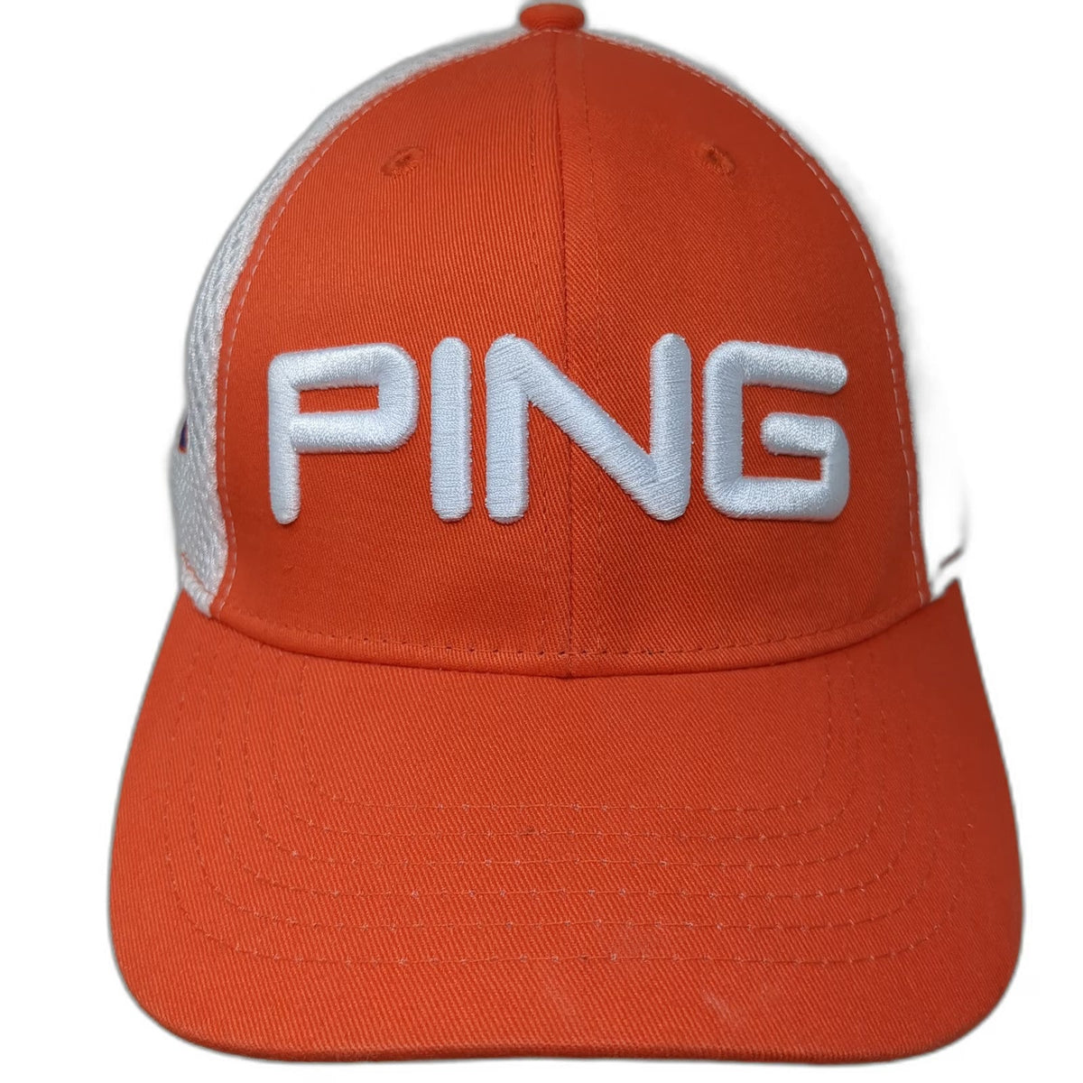 PING Baseball Cap Orange One Size Mesh Boise State Broncos Golf Hat Stretch Fit