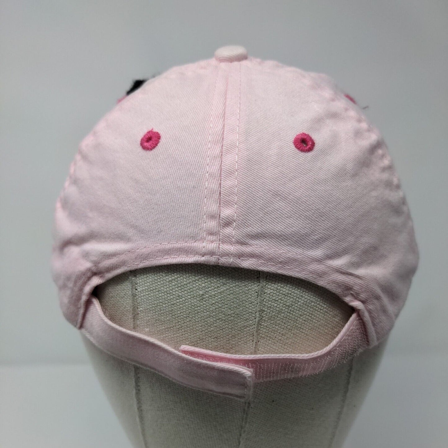 Fleur-de-lis Bejeweled Strapback Hat Pink 54cm Adjustable 6 Panel Cotton