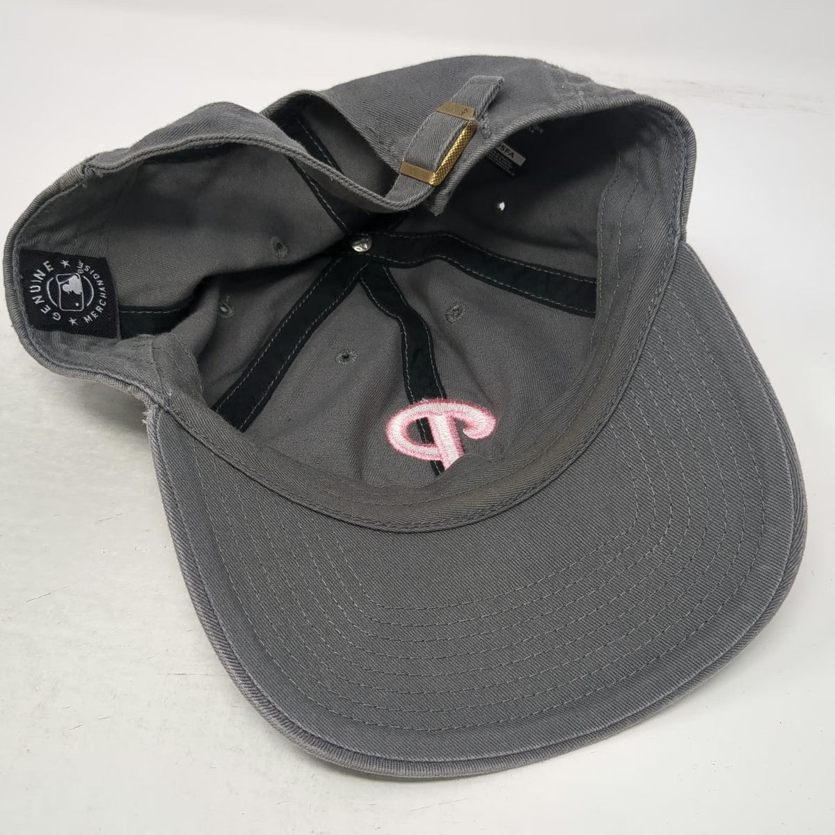 Philadelphia Phillies MLB '47 Baseball Cap Gray Pink One Size Adjustable Strap