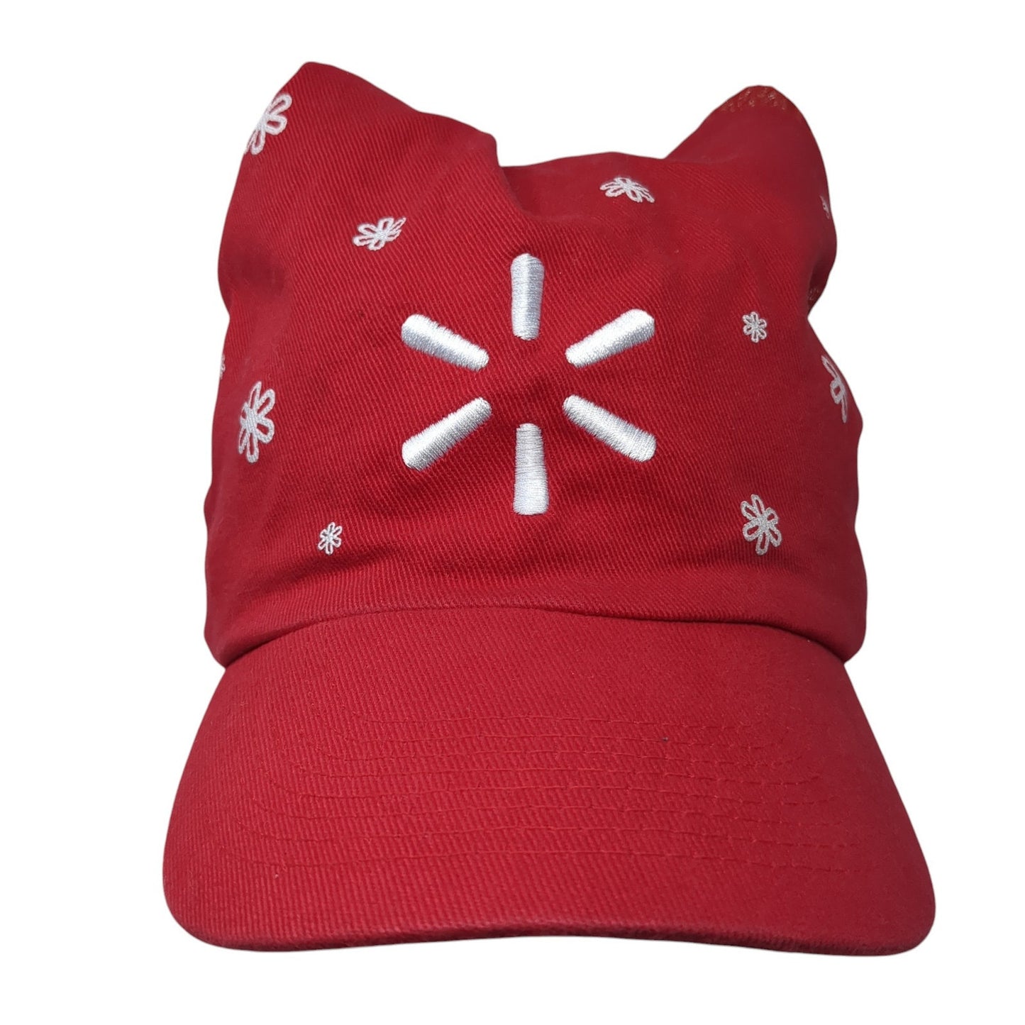Walmart Santa Trucker Hat Red One Size Mesh Back Pom Pom Christmas