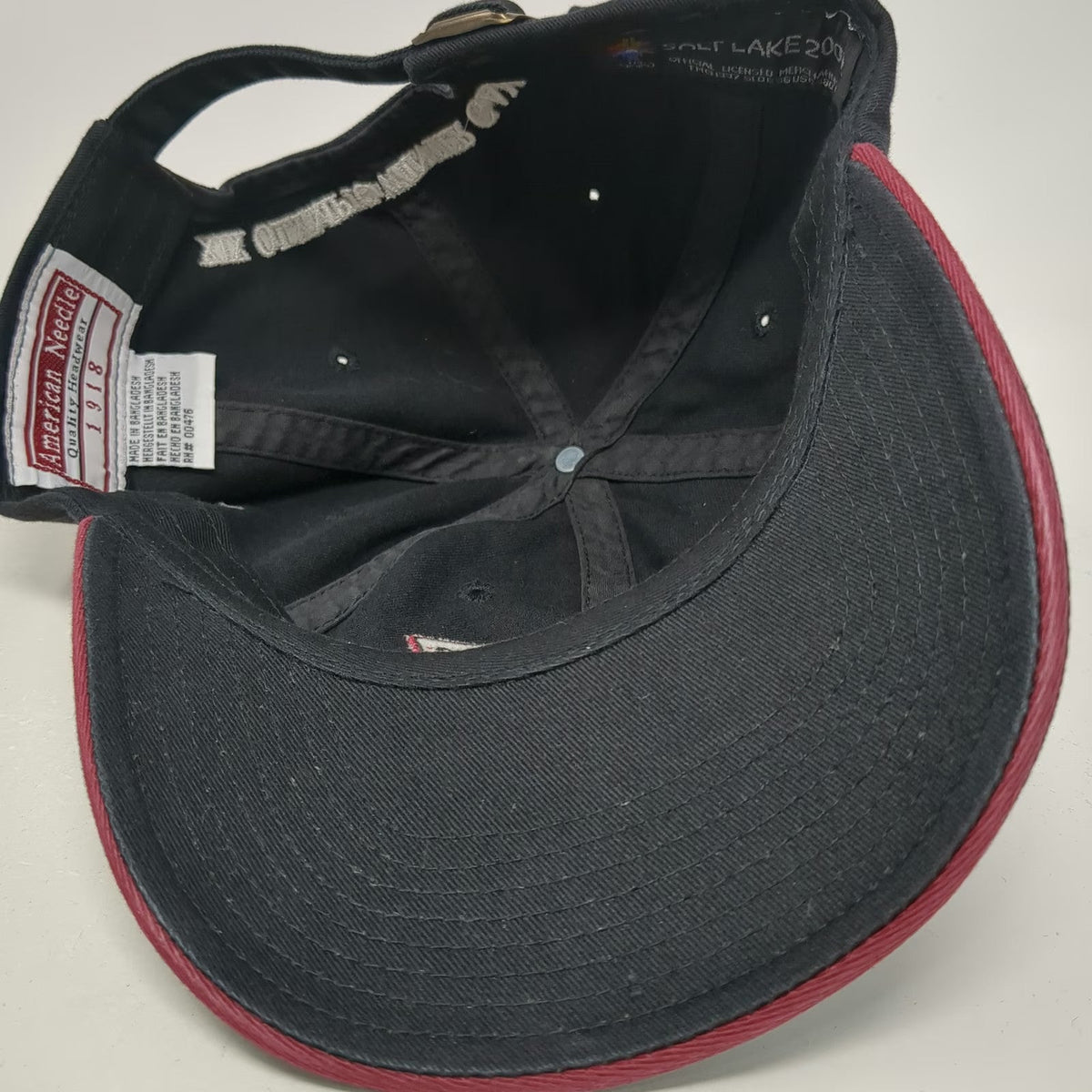 American Needle Baseball Cap Black One Size Salt Lake 2002 Olympics Winter Hat