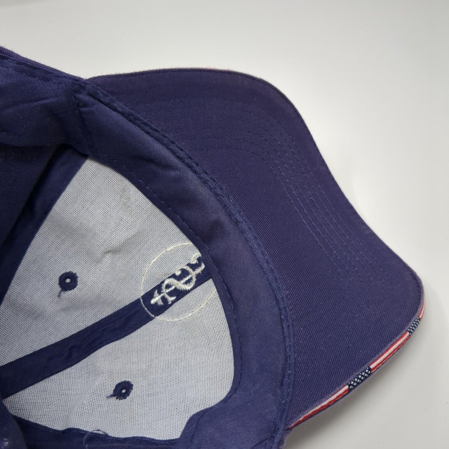 Port Authority Strapback Hat Blue OS Adjustable Embroidered Patriotic Cotton