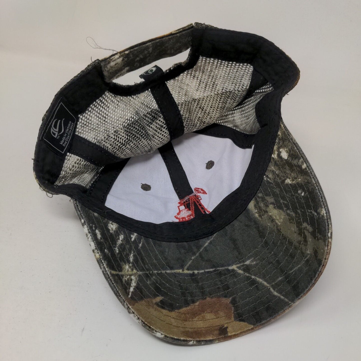 RK OIL LLC Strapback Mesh Back Trucker Hat Camo OSFM Embroidered