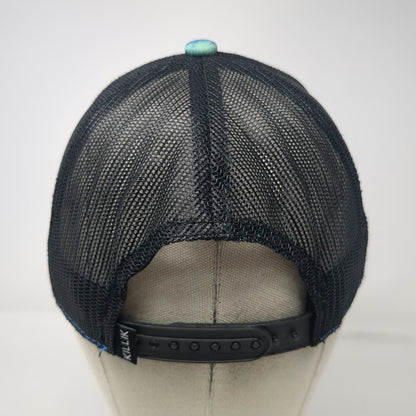 Killik Trucker Hat Blue Black Green White One Size Mesh Snapback Camo Gear