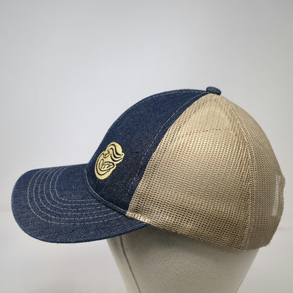 Union Resource Marketing Baseball Cap Blue Beige One Size Mesh Back Denim Hat
