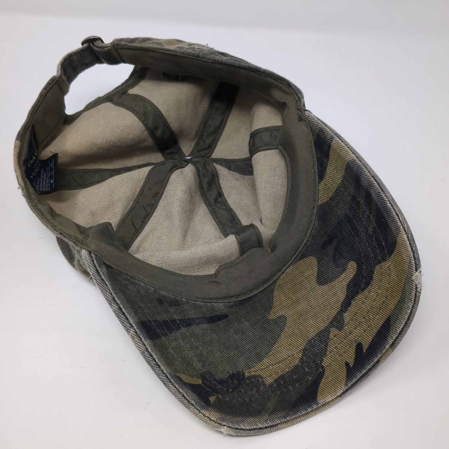 David And Young Baseball Cap Multicolor OS Adjustable Distressed Camouflage