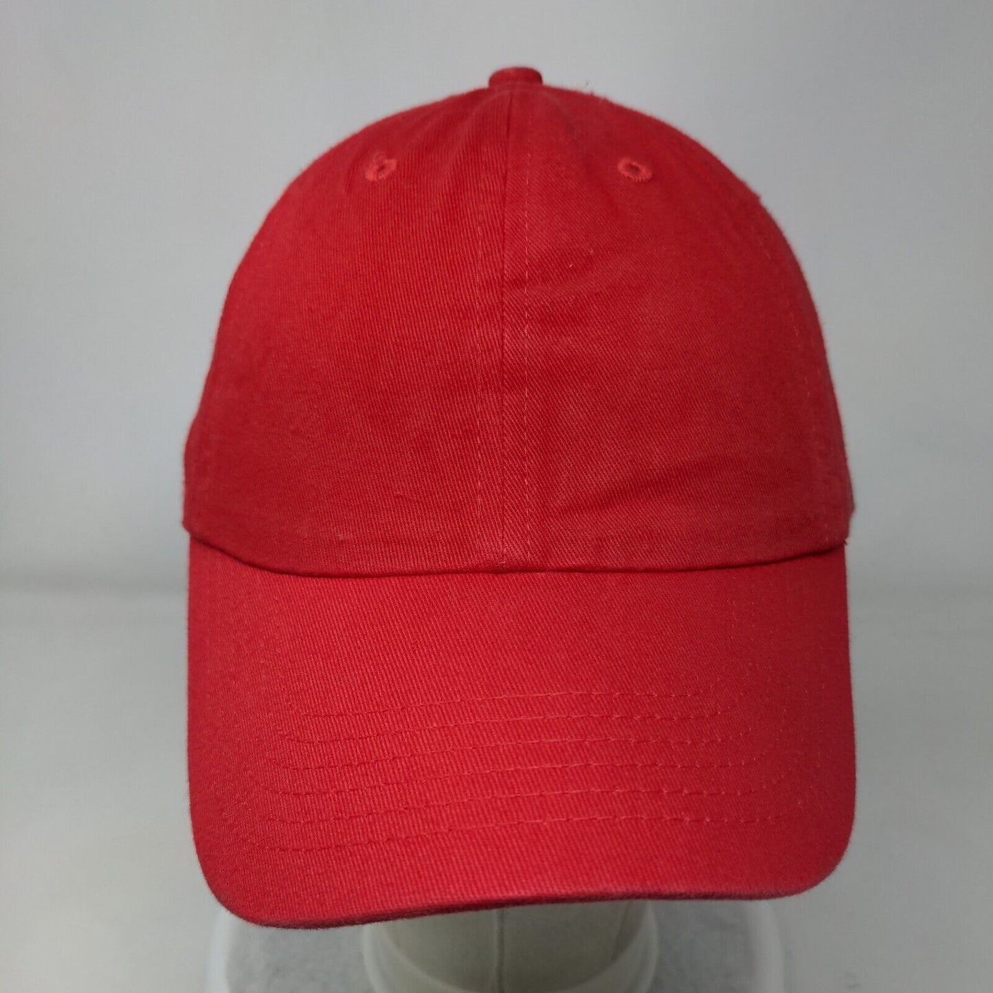 Unbranded Slideback Hat Solid Red One Size Adjustable Blank 6 Panel