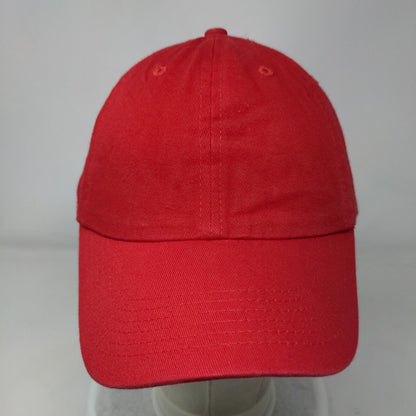 Unbranded Slideback Hat Solid Red One Size Adjustable Blank 6 Panel