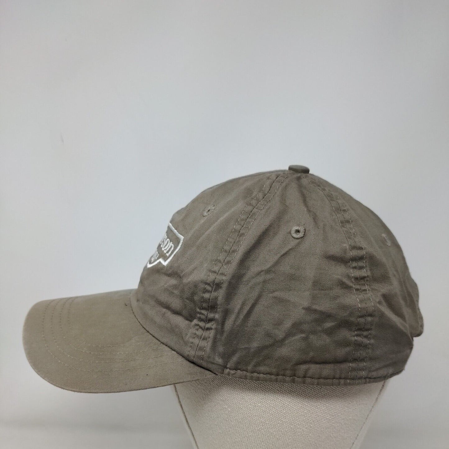 Sanderson Farms Strapback Hat Tan One Size Embroidered 6 Panel Classic Cut Ahead