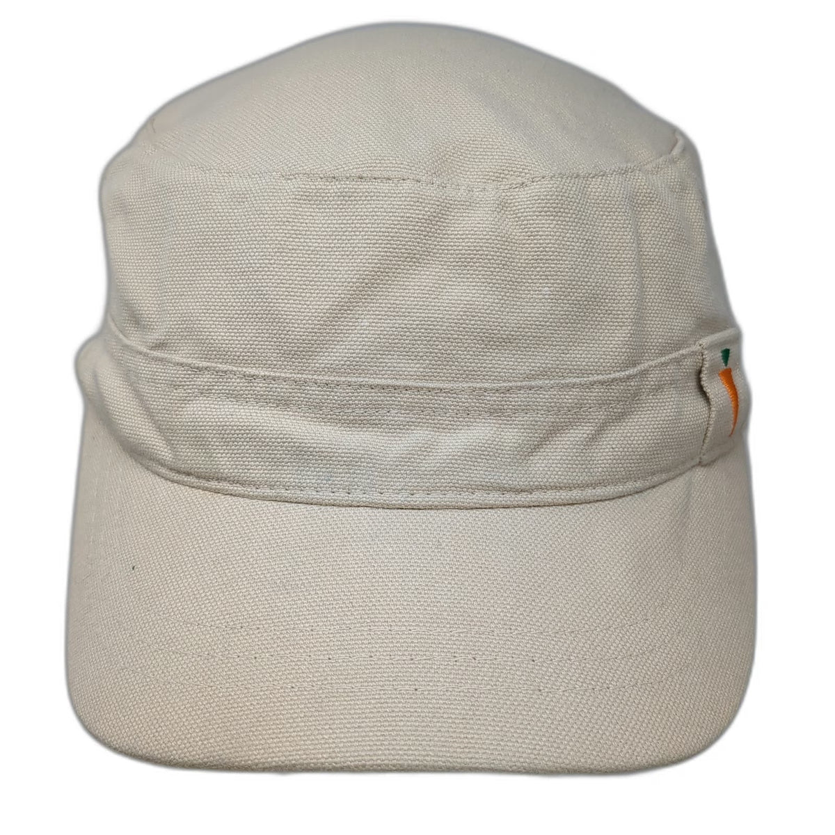 Kerrits Army Cap Beige One Size Cotton Buckle Strapback Cadet Carrot Logo Hat