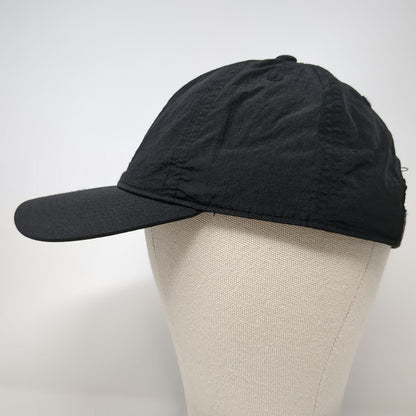 Adidas Baseball Cap Black One Size Slideback Nylon Three Stripe Logo Hat