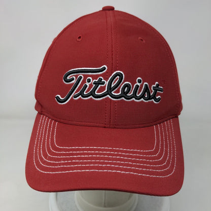 Titleist Fitted Hat Red Large-XL Embroidered 6 Panel Vent Holes