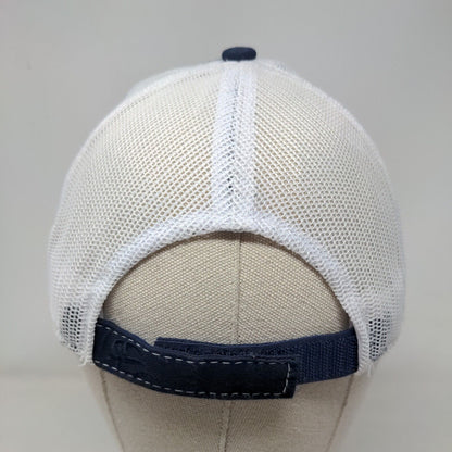 Ariat Strapback Trucker Hat Blue OSFM Adjustable Mesh Back Platinum Outdoor Cap