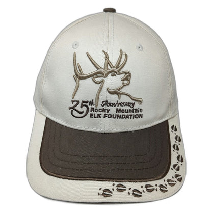 Rocky Mountain Elk Foundation 25th Anniversary Beige Baseball Cap One Size Hat