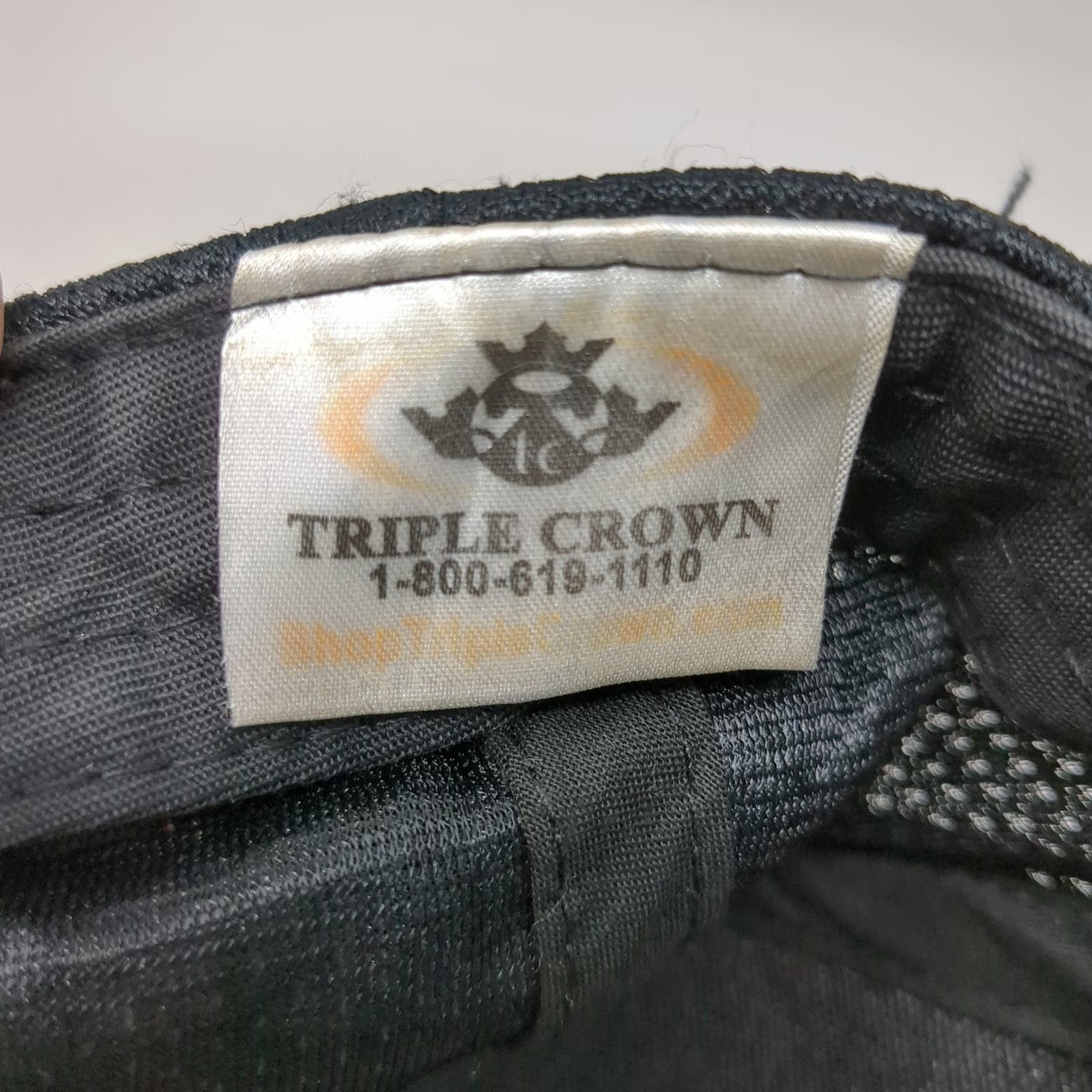 Triple Crown Baseball Cap Black One Size Koike Cutting Welding Strapback Hat