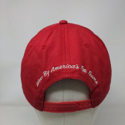 Russell Worn By America's Top Teams Snapback Hat Red OSFM Embroidered