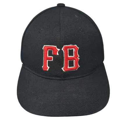 FB Snapback Hip Hop Hat Black One Size Adjustable Embroidered 6 Panel Polyester