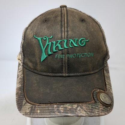 Viking Baseball Cap Brown One Size Mesh Camo Fire Protection American Flag hat