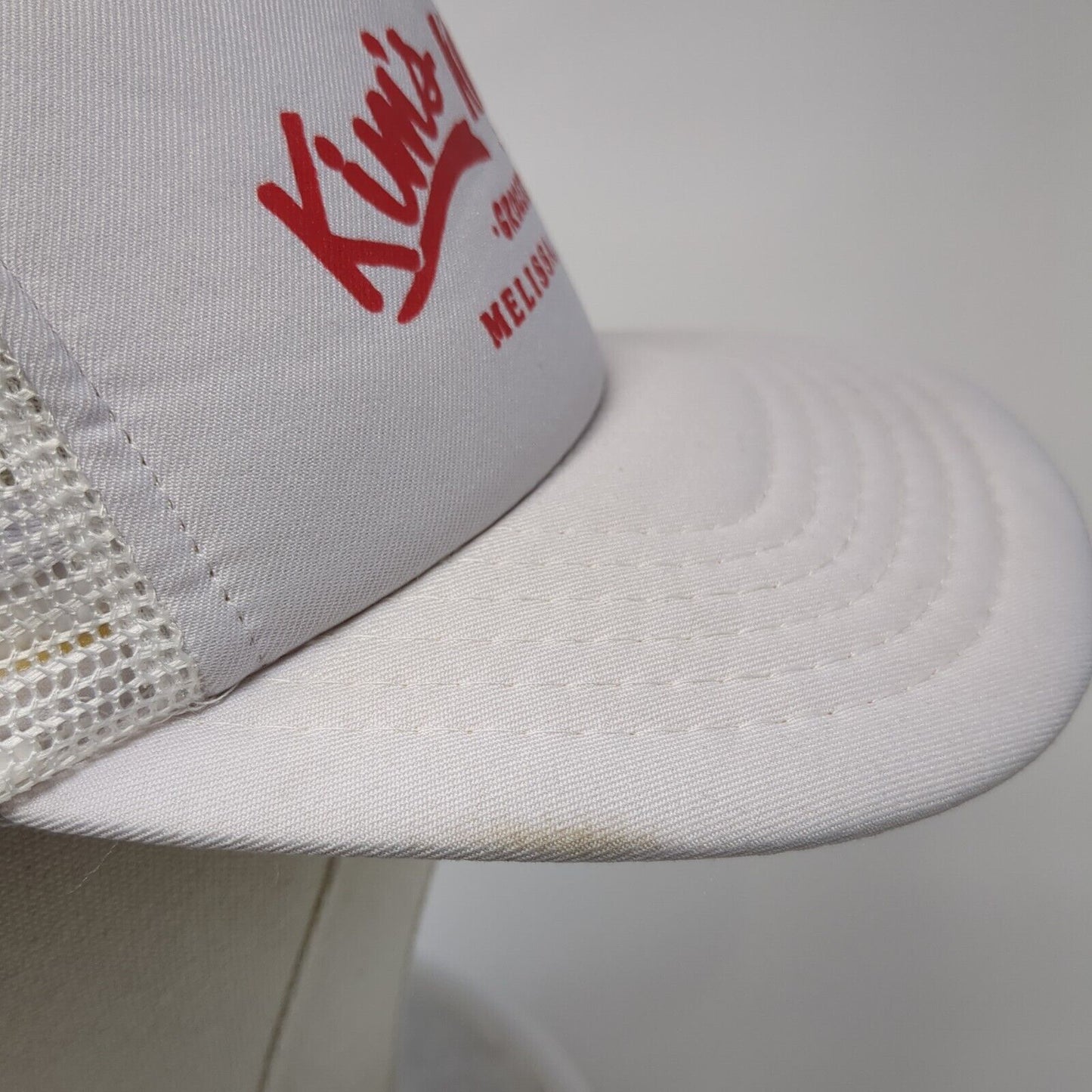 Kim's Korner Snapback Mesh Back Trucker Hat White One Size Adjustable