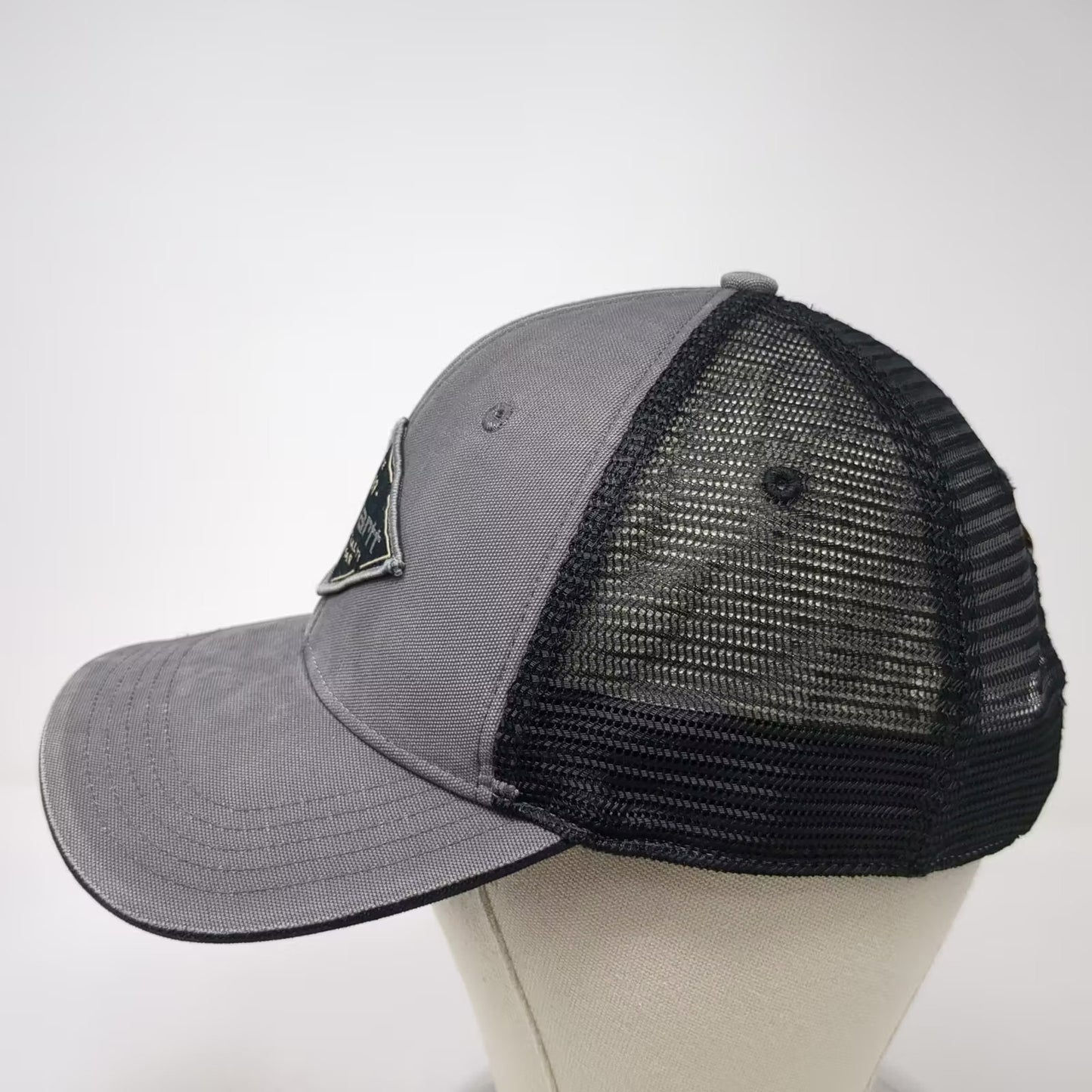 Carhartt Gray Trucker Hat One Size Mesh Snapback Workwear Embroidered Patch