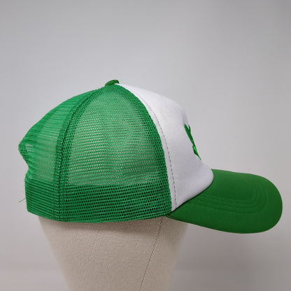 Lucky Snapback Trucker Hat Green One Size Adjustable Embroidered Mesh Back