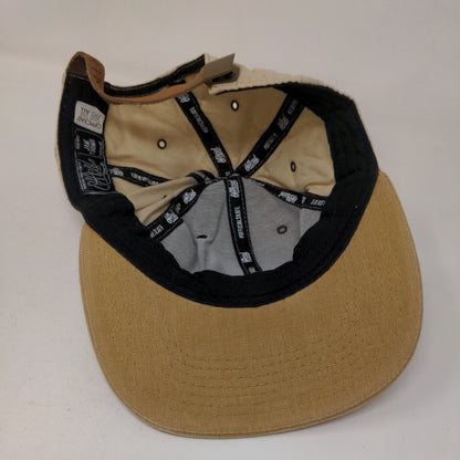 Official Slideback Hat Tan OSFA Leather Patch Adjustable Jamie Thomas