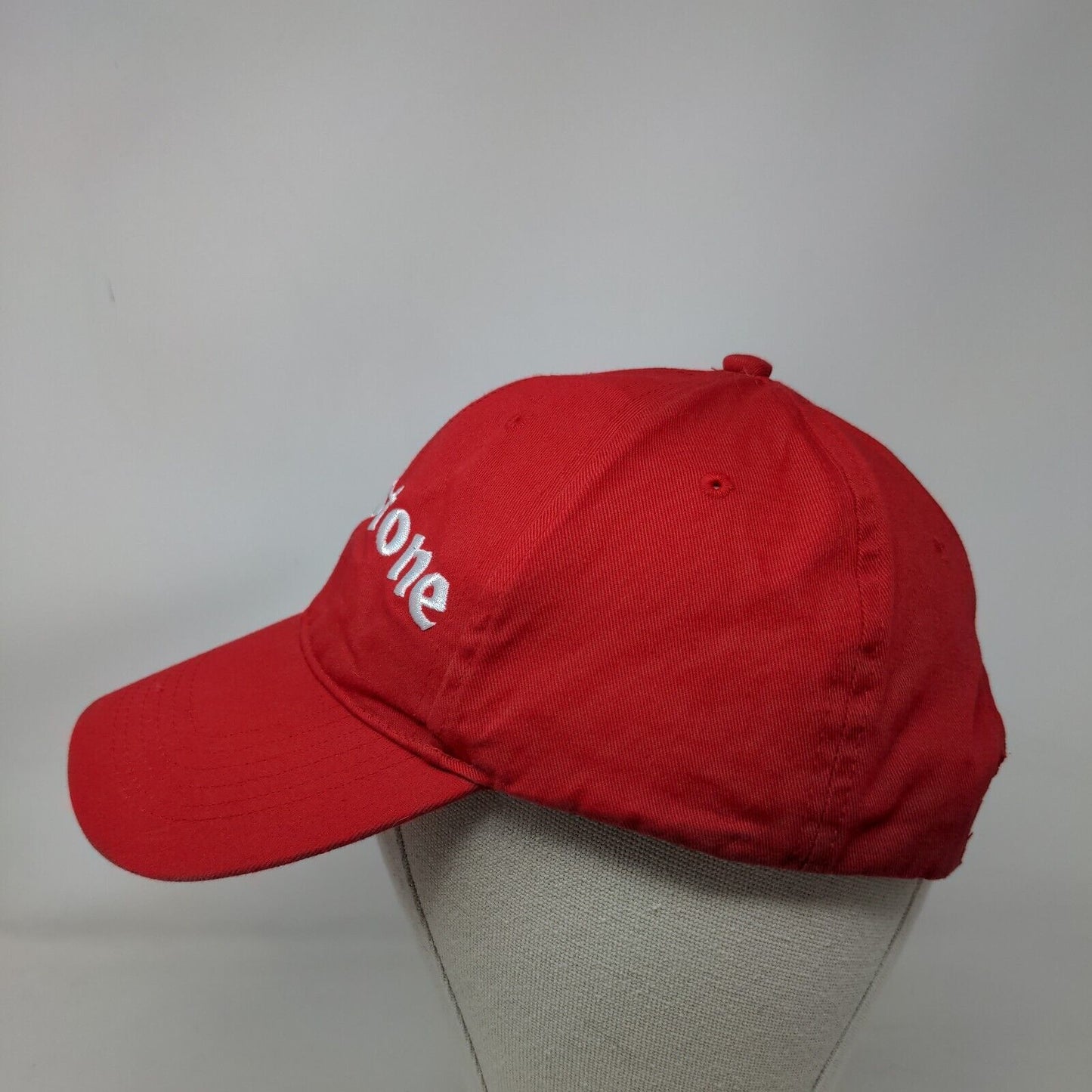 Firestone Snapback Hat Red OSFM Embroidered Adjustable Solid 6 Panel