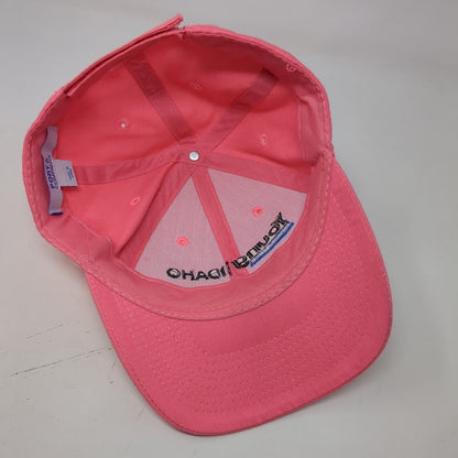 Young Idaho Ram Strapback Hat Pink OS Adjustable Embroidered Port & Company