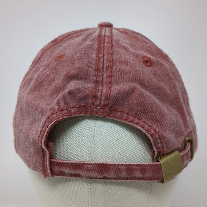 ESY Baseball Cap Red One Size San Antonio Texas EST 1845 Distressed Cotton Hat
