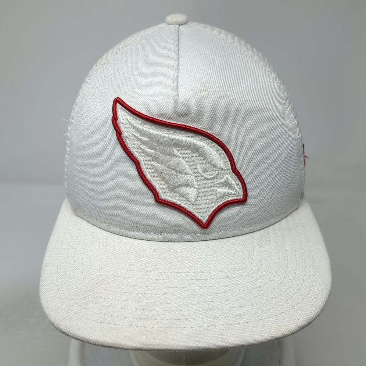 Arizona Cardinals NFL New Era Trucker Hat White One Size Snapback Mesh Logo Cap