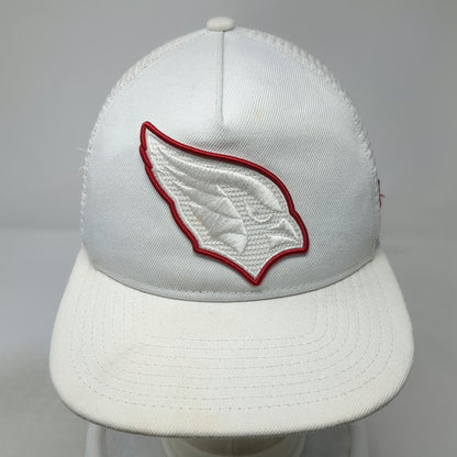 Arizona Cardinals NFL New Era Trucker Hat White One Size Snapback Mesh Logo Cap
