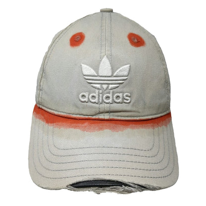 Adidas Baseball Cap Beige One Size Distressed Trefoil Slideback Strapback Hat