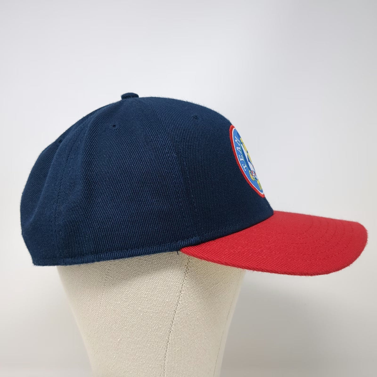 Ted Lasso Snapback Hat Blue Red One Size Believe Patch Yellow Underbrim Show