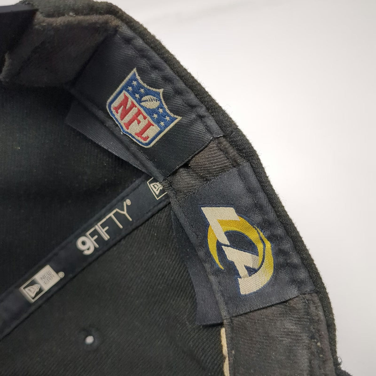 Los Angeles Rams NFL New Era Snapback Black One Size Hat Time To Shine Side Hit
