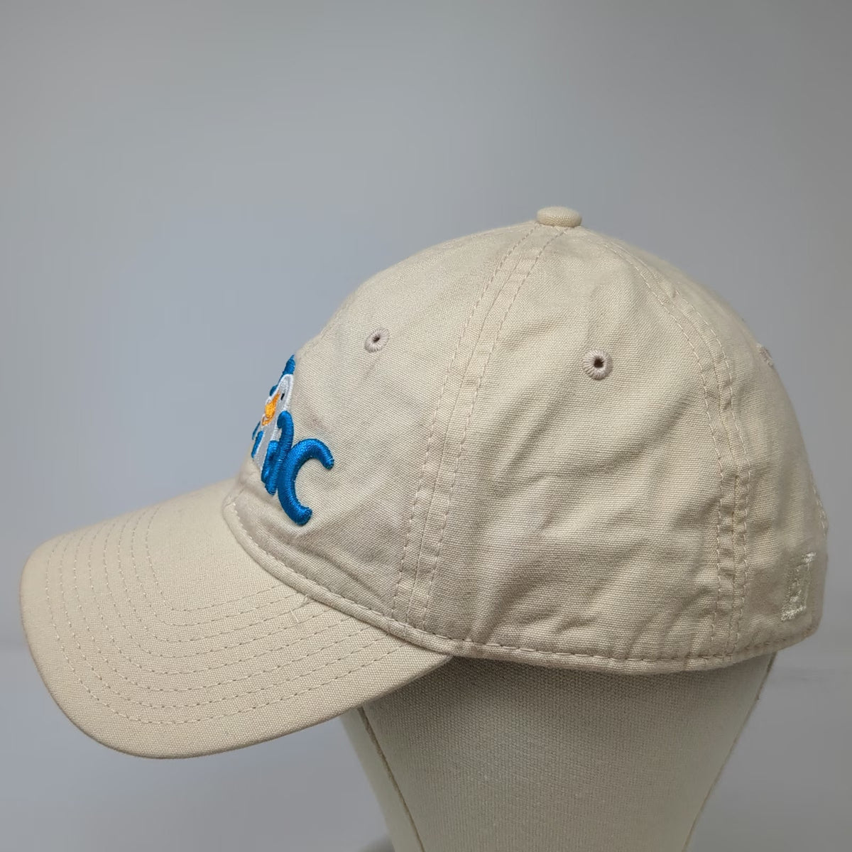 The Game Aflac Duck Logo Mascot Beige Baseball Cap One Size Hat Cotton Slideback