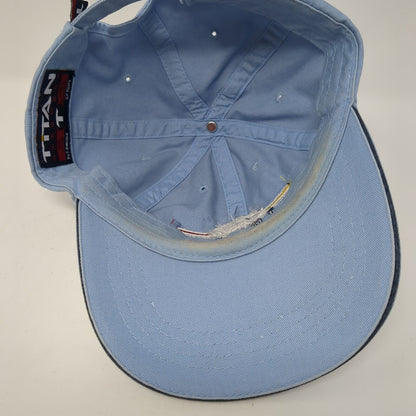 McCall Idaho Mountain Slideback Hat Blue One Size Embroidered Titan