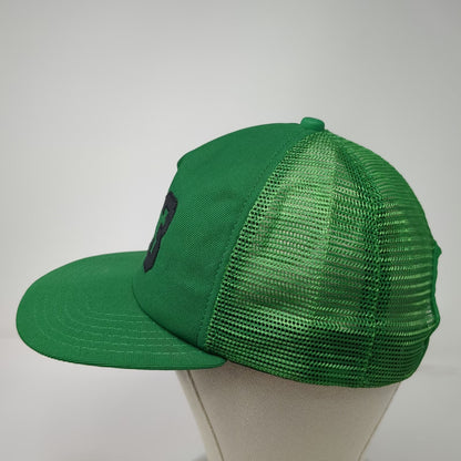 New Era Trucker Hat Green L 913 Number Mesh Snapback USA Made Pro Design hat