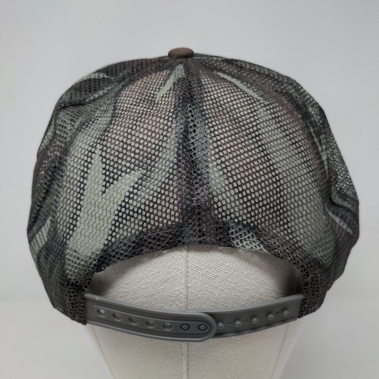 The Mad Hatter Men's Snapback Mesh Back Hat Fits All Striped Logo Polyester