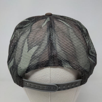 The Mad Hatter Men's Snapback Mesh Back Hat Fits All Striped Logo Polyester