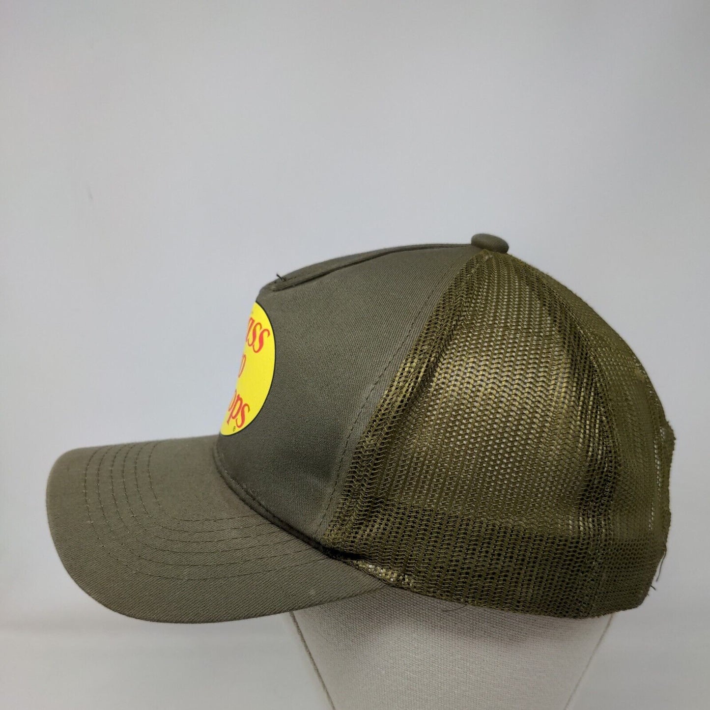Bass Pro Shops Snapback Trucker Hat Brown OSFM Adjustable Mesh Back Gone Fishing
