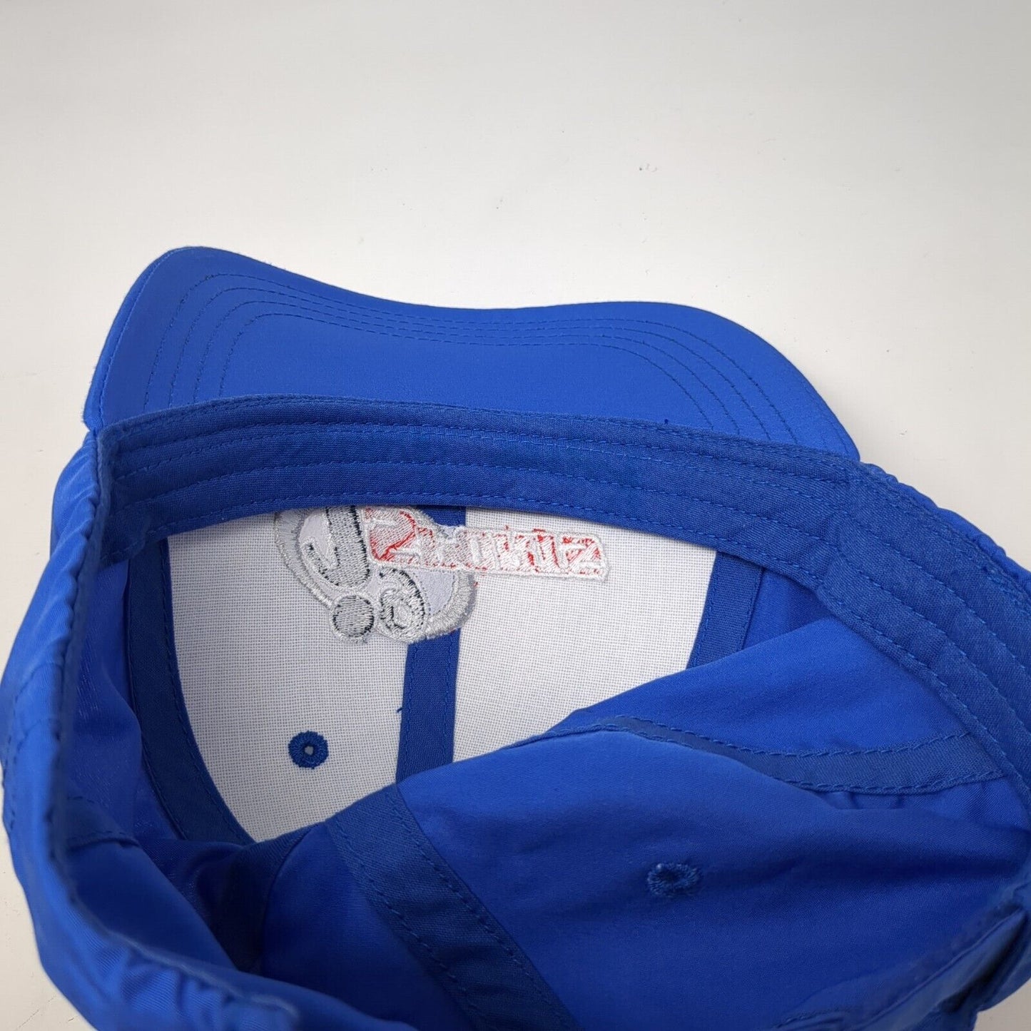 i9 Sports Strapback Hat Blue OSFA Adjustable Embroidered Vented Holes 6 Panel
