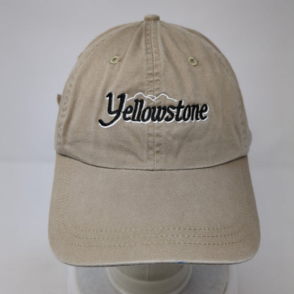Yellowstone Strapback Hat Tan One Size Adjustable Classic Cut Embroidered Ahead