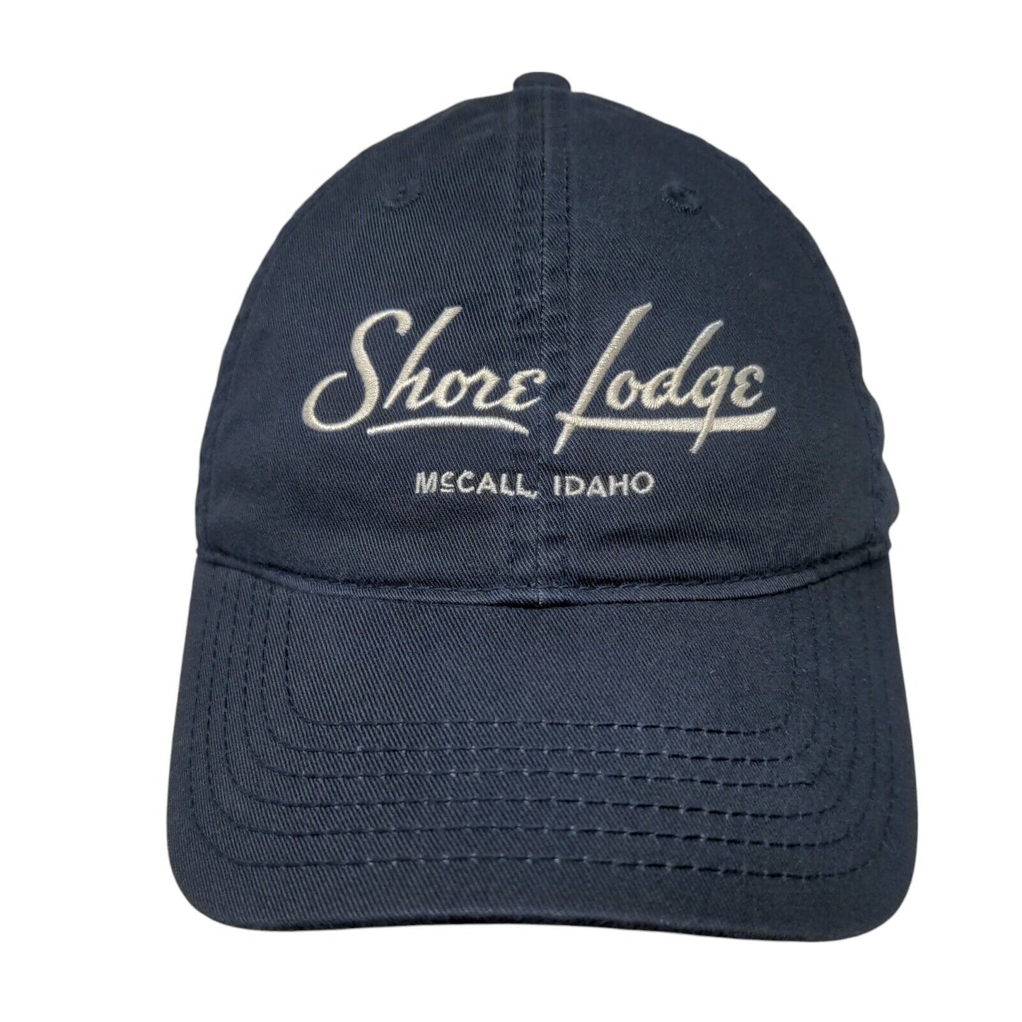 Shore Lodge Mscall Idaho Slideback Hat Blue OSFA Adjustable Embroidered Legacy