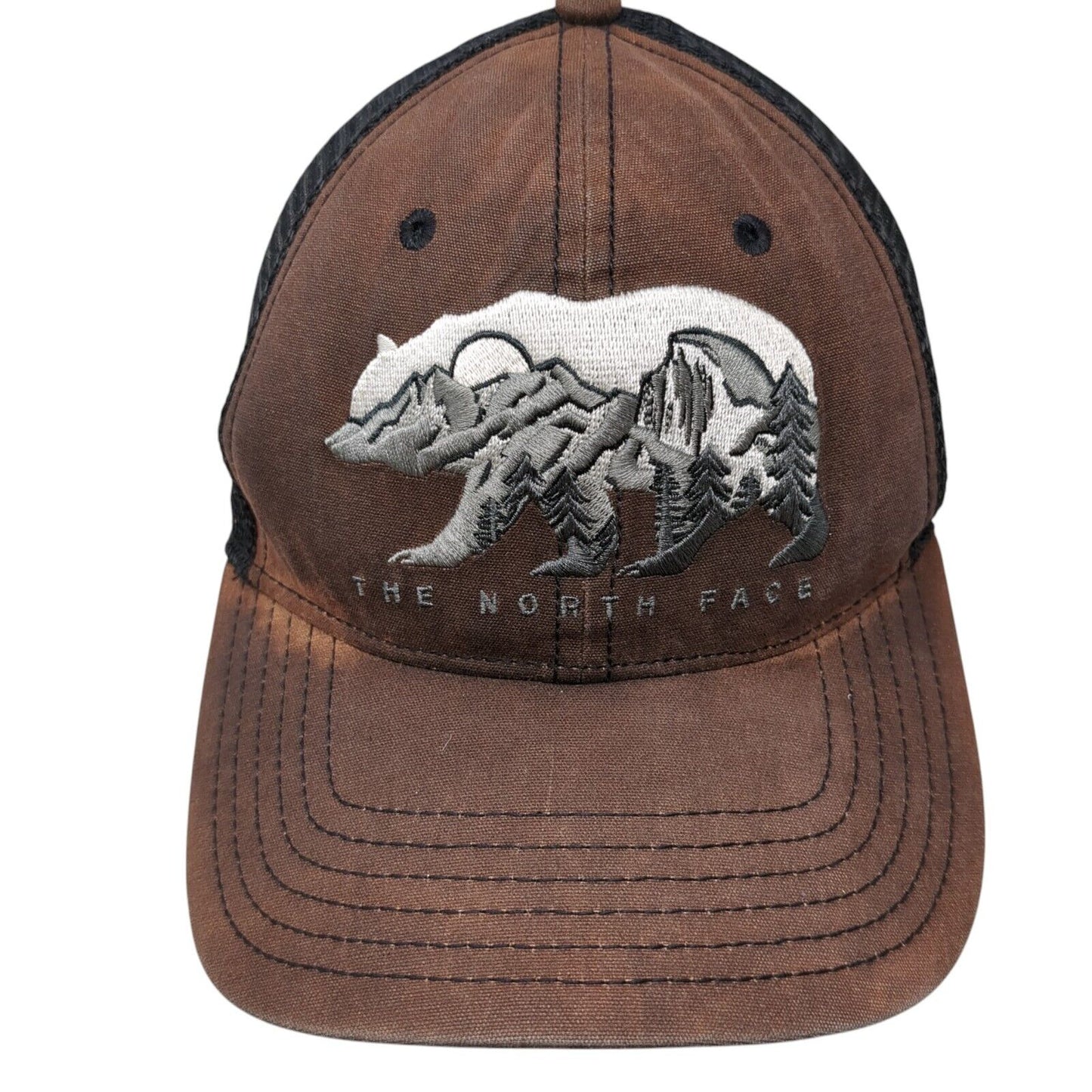 The North Face Bear Snapback Trucker Hat Brown One Size Mesh Back