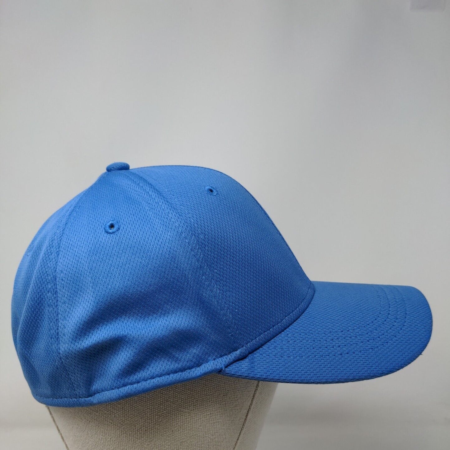 Athletic Works Fitted Hat Blue L/XL Solid 6 Panel Vent Holes Blank