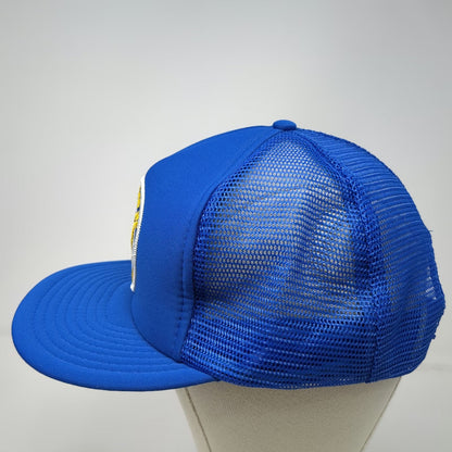 Designer Award Trucker Hat Blue One Size Mesh Snapback USA Eagle Patriotic Patch