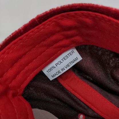 Cambridge Men's Snapback Hat Red Velour 100% Polyester Adjustable W/Tags